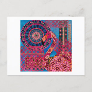 Floral Flamingo Briefkaart