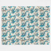 Floral Fleece Deken (Voorkant (Horizontaal))
