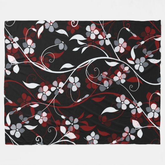 Floral Fleece Deken (Voorkant (Horizontaal))