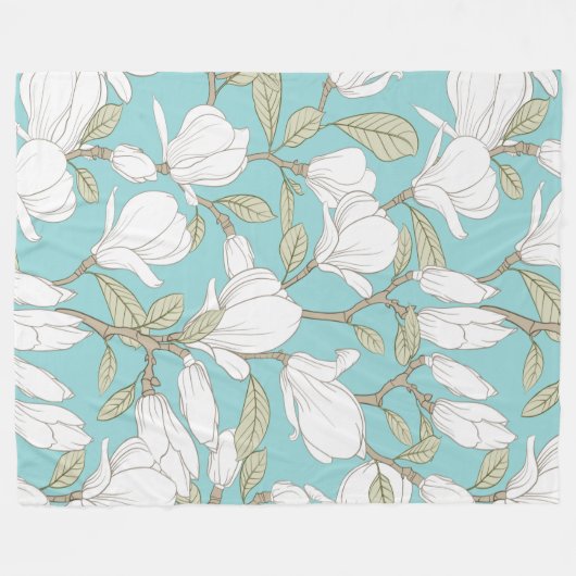 Floral Fleece Deken (Voorkant (Horizontaal))