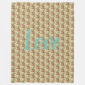 Floral Fleece Deken (Voorkant)
