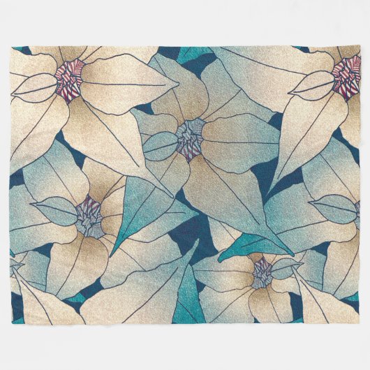 Floral Fleece Deken (Voorkant (Horizontaal))