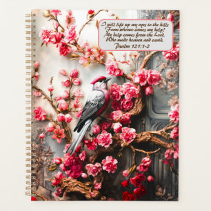 Floral Fleur De Cerisier Rose Avec Verse Oiseau &