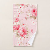 Floral Fleur sauvage rose pâle (Serviette à main)