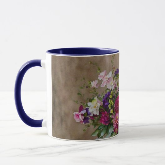 Floral Fleurs Art Bouquet fleurs Lover Mug Cup (Gauche)