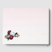 Floral Fleurs Roses Anniversaire de fête Livre d'i (Verso)