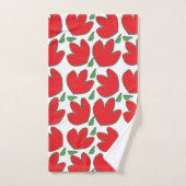 Floral Fleurs rouges (Serviette à main)