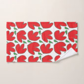 Floral Fleurs rouges (Serviette à main)