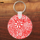 Floral Flocked Sleutelhanger (Voorkant)