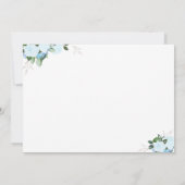 Floral Flores Bleu | Invitation Christening (Dos)
