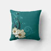  Floral Flourish Favor | turquoise Kussen (Achterkant)