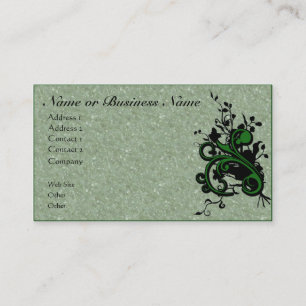 Floral Flourish & Perkament Business Profile Card Visitekaartje