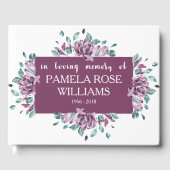 Floral Flourish Personalized Funeral Guest Book Gastenboek (Voorkant)