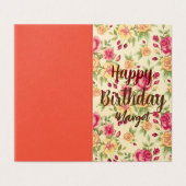 Floral Flourish voeux d'anniversaire coloré (Outside Unfolded)