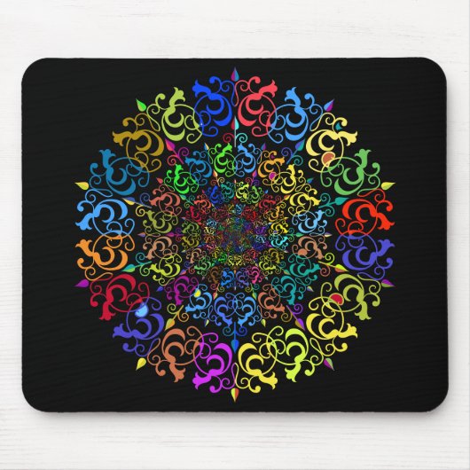 Floral Flourish Vortex Polyprismatic Muismat (Voorkant)