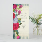 Floral flower bouquet-kerktrouwprogramma programma (Staand voorkant)