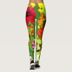 Floral Flower Garden Abstracte Pattern Leggings