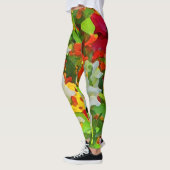 Floral Flower Garden Abstracte Pattern Leggings (Links)