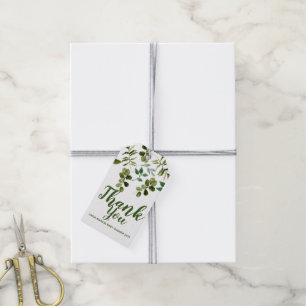 Floral flower greenery baby shower dank u label cadeaulabel