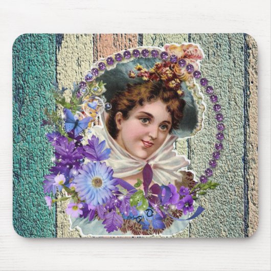 Floral Flowers Lady Muismat! Muismat (Voorkant)