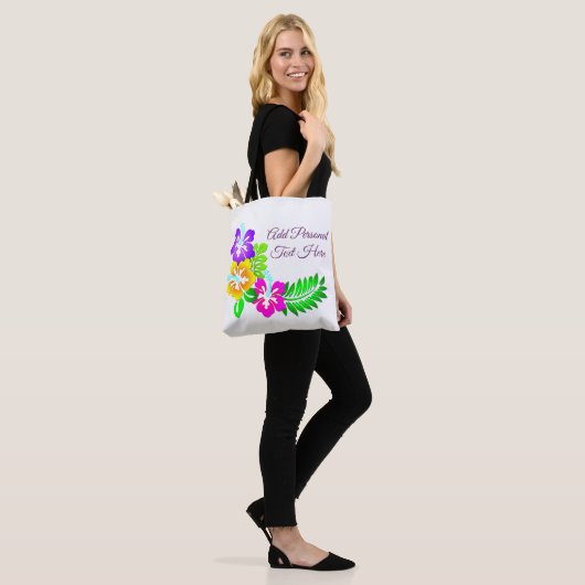 Floral Flowers personaliseer Canvas tas (Op model)