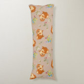 Floral Fluffy Dog Body Pillow Lichaamskussen (Voorkant Verticaal)