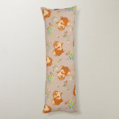 Floral Fluffy Dog Body Pillow Lichaamskussen (Achterkant (Verticaal))
