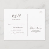Floral flush moderne | Carte postale RSVP de maria (Dos)