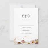Floral flush moderne | Carte RSVP (Devant)