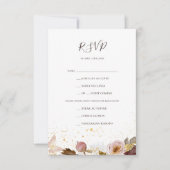 Floral flush moderne | Choix du menu aquarelle RSV (Devant)