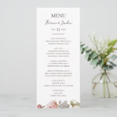 Floral flush moderne | Menu Dîner Mariage (Debout devant)
