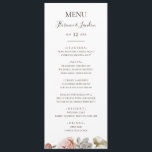 Floral flush moderne | Menu Dîner Mariage<br><div class="desc">Ce fleuron moderne | menu mariage pour dîner est parfait pour votre élégant boho luxe rose or, sauge vert, rose mariage. Le design se compose d'un cadre en feuille d'or ou d'un bouquet avec une tourbe rustique de printemps de pêche rouge, une fleur succulente à l'aquarelle géante classique, une verdure...</div>