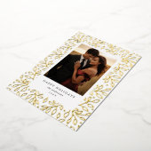 Floral Foil Joyeux Carte photo de vacances (Rotation)