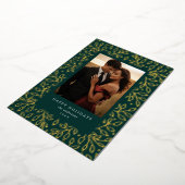 Floral Foil Joyeux Carte photo de vacances (Rotation)