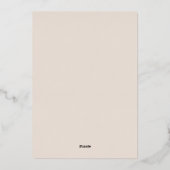 Floral Foil Joyeux Carte photo de vacances (Verso)