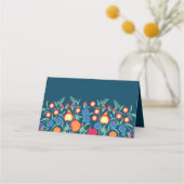 Floral Folal Art Design Table Place Cartes (Dos)