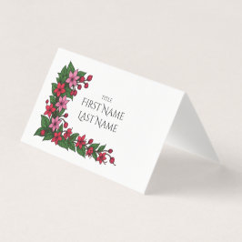 Floral Folded Card for party table Kaart