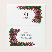 Floral Folded Card for party table Kaart (Buitenkant ongevouwen)