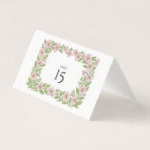 Floral Folded Card for wedding table Kaart (Achterkant)