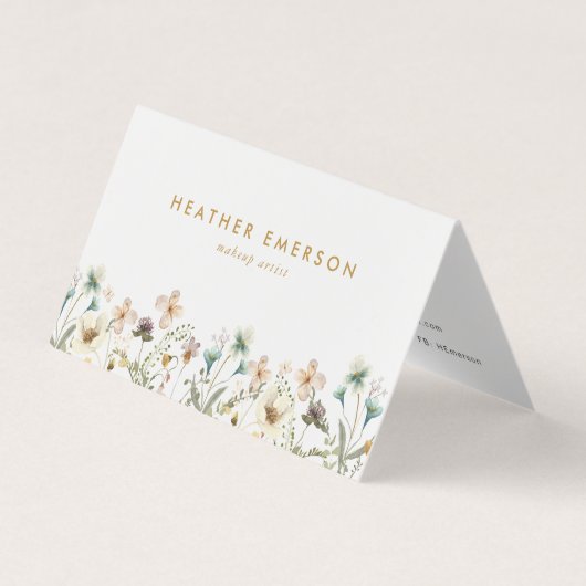 Floral Folded Visitekaartje (Voorkant)