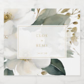 Floral Foliage Waterverf Bruiloft Bier Etiket (Enkel label)