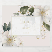 Floral Foliage Waterverf Bruiloft Bier Etiket (Enkel label)