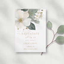 Floral Foliage Waterverf Bruiloft Save the Date
