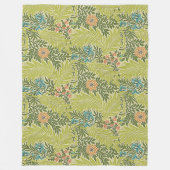 Floral Foliage  William Morris Larkspur Fleece Deken (Voorkant)