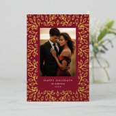 Floral Folie Prettige feestdagen (Staand Voorkant)