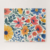Floral Folk Art Puzzle (Horizontal)