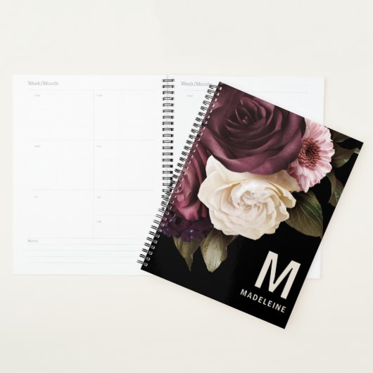 Floral foncé personnalisé (Devant avec enveloppe)