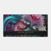 Floral foncé Turquoise pourpre Aquarelle (Recto)