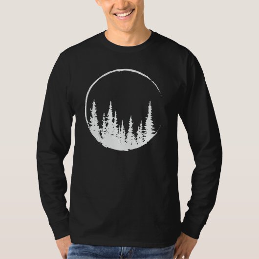 Floral Forest Circle Tree Loving Forest Tree  T-shirt (Voorkant)