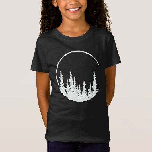 Floral Forest Circle Tree Loving Forest Tree T-shirt (Voorkant)